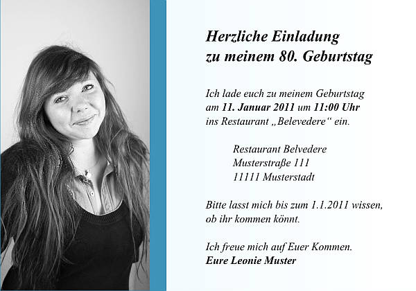 Individuelle Geburtstagseinladungen personalisierte Einladungen zum Geburtstag