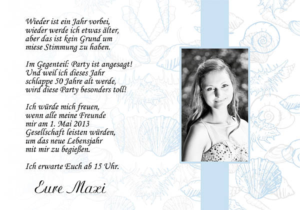 Individuelle Geburtstagseinladungen personalisierte Einladungen zum Geburtstag