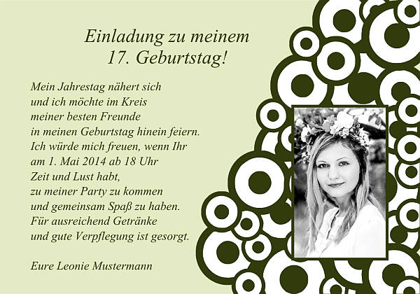 Individuelle Geburtstagseinladungen personalisierte Einladungen zum Geburtstag