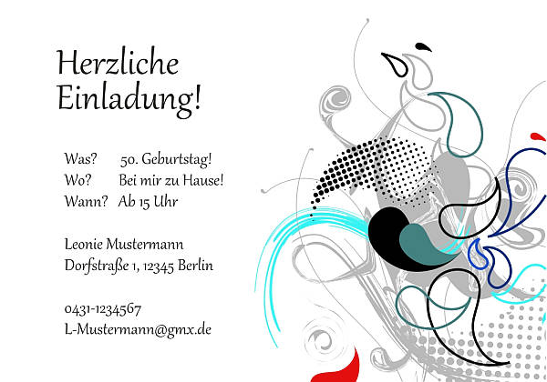 Individuelle Geburtstagseinladungen personalisierte Einladungen zum Geburtstag