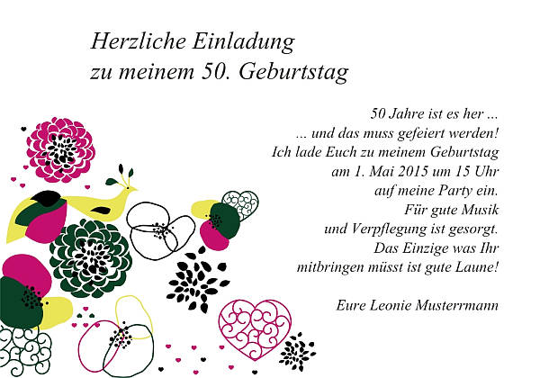 Individuelle Geburtstagseinladungen personalisierte Einladungen zum Geburtstag