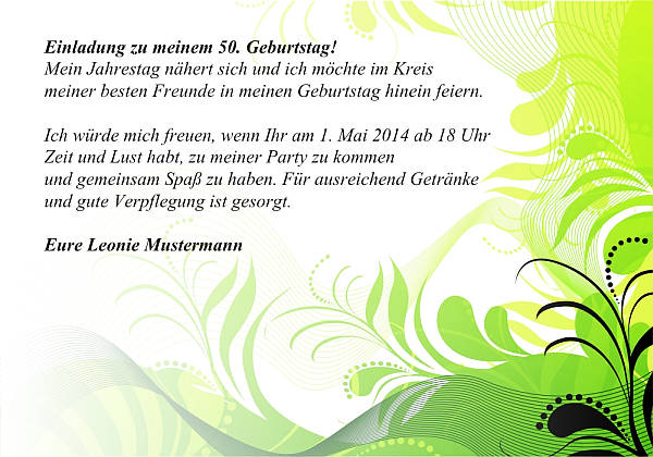 Individuelle Geburtstagseinladungen personalisierte Einladungen zum Geburtstag