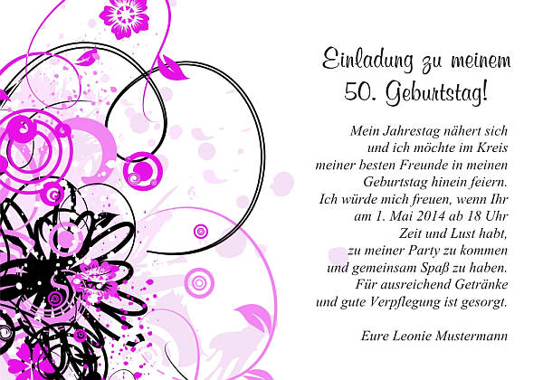 Individuelle Geburtstagseinladungen personalisierte Einladungen zum Geburtstag