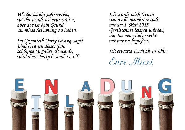 Individuelle Geburtstagseinladungen personalisierte Einladungen zum Geburtstag