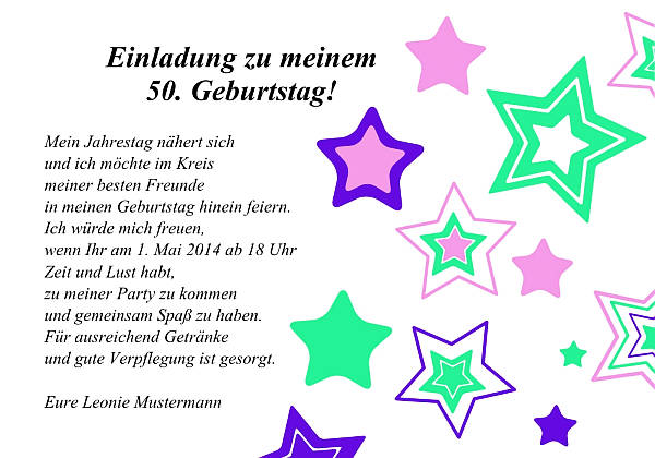 Individuelle Geburtstagseinladungen personalisierte Einladungen zum Geburtstag