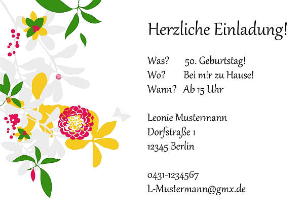 Individuelle Geburtstagseinladungen personalisierte Einladungen zum Geburtstag