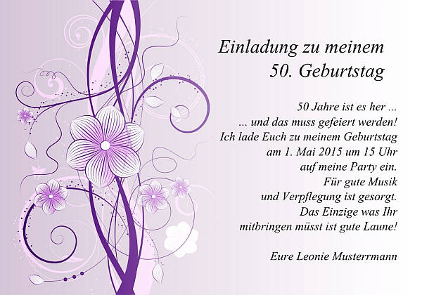 Individuelle Geburtstagseinladungen personalisierte Einladungen zum Geburtstag