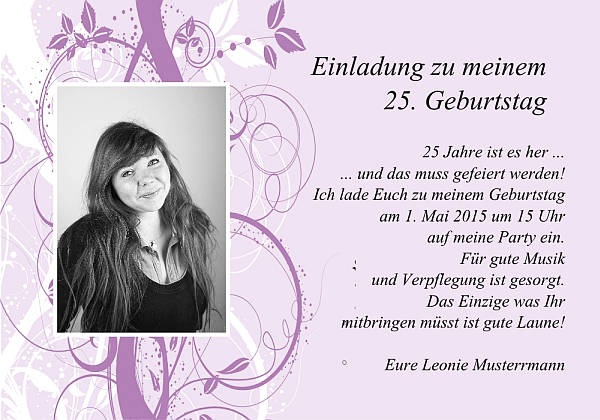 Individuelle Geburtstagseinladungen personalisierte Einladungen zum Geburtstag