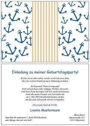 Individuelle Einladungskarten Geburtstag