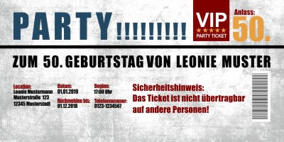 Originelle Einladungskarten 50 Geburtstag