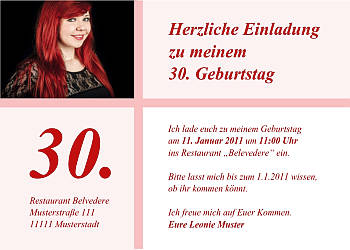 Individuelle Einladungskarten Geburtstag